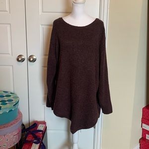 Cynthia Rowley size 1X asymmetrical hemline sweater
